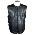 Open Road Men's Zip-Up Tactical Leather Vest