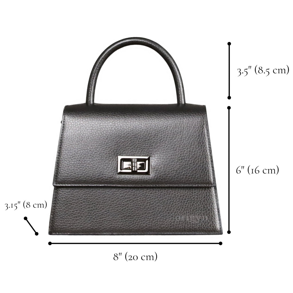Origyn 03 - Plant-Based Vegan Leather Kelly Bag - Made with Plastic-Free MIRUM®