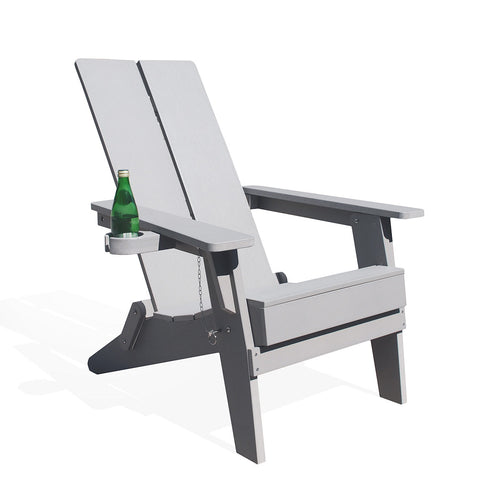 Adirondack Polymer Outdoor Folding Chair with Cupholder