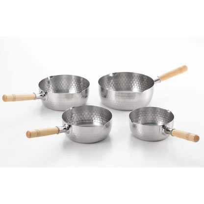 Yoshikawa Yukihira 24 cm Pot | 3.6 L Stainless Steel with Wooden Handle