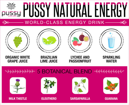 Pussy Natural Energy Drink, 250mL
