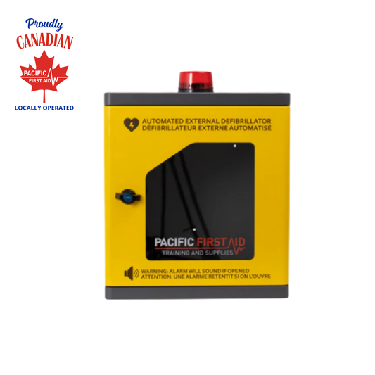 Yellow AED Metal Wall Cabinet with Alarm