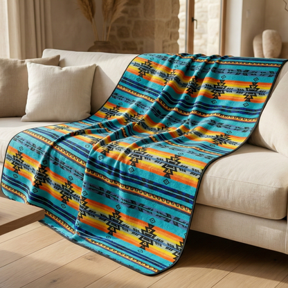 Embers of the Four Winds Alpaca Blanket