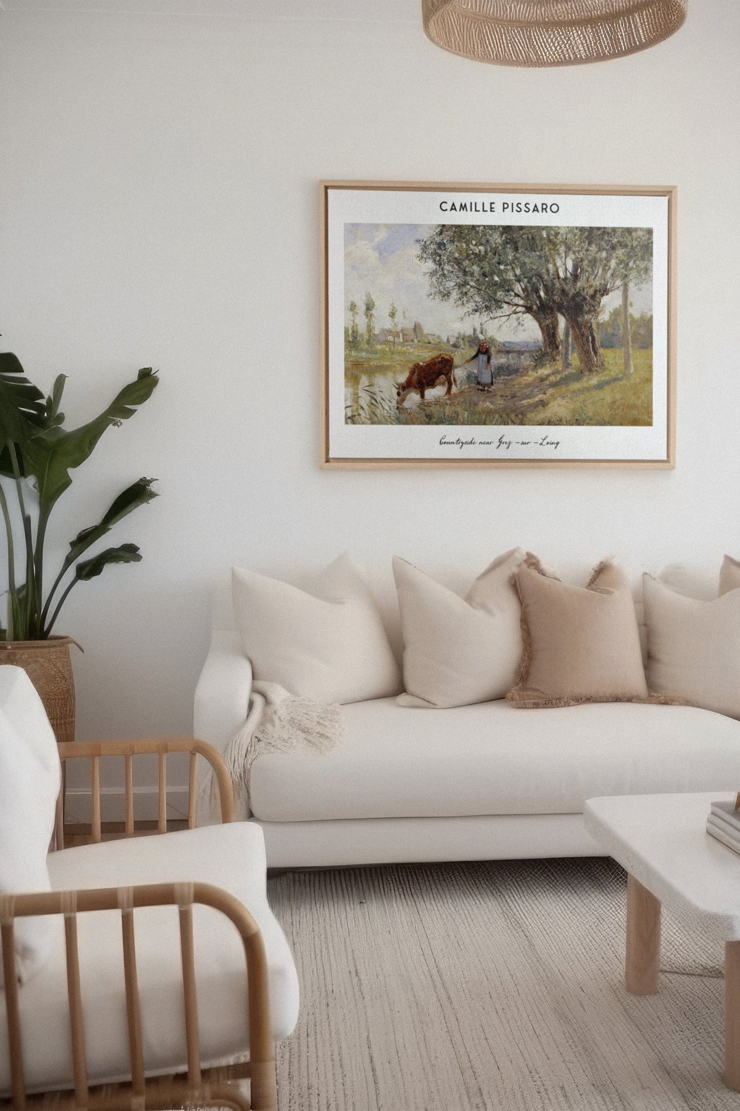 PISSARO, Oeuvre sur toile étirée