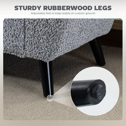 Upholstered Storage Bench with Arms, Modern Ottoman Bench for Bedroom, Entryway, and Living Room, Black