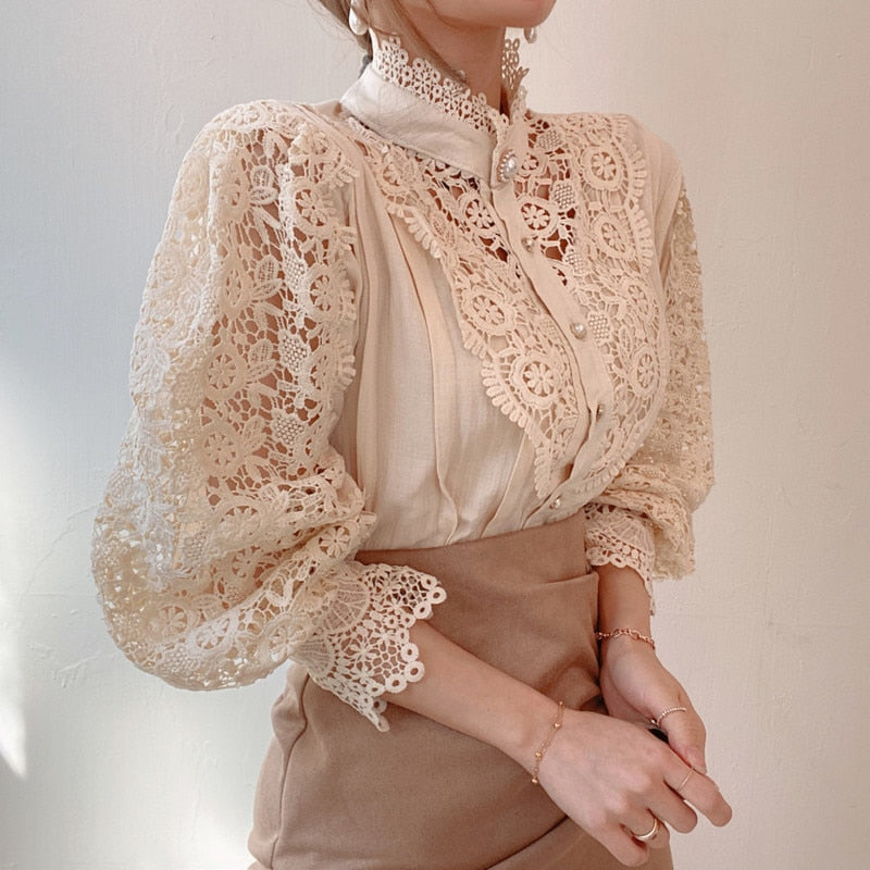 High Colar Blouse Couture