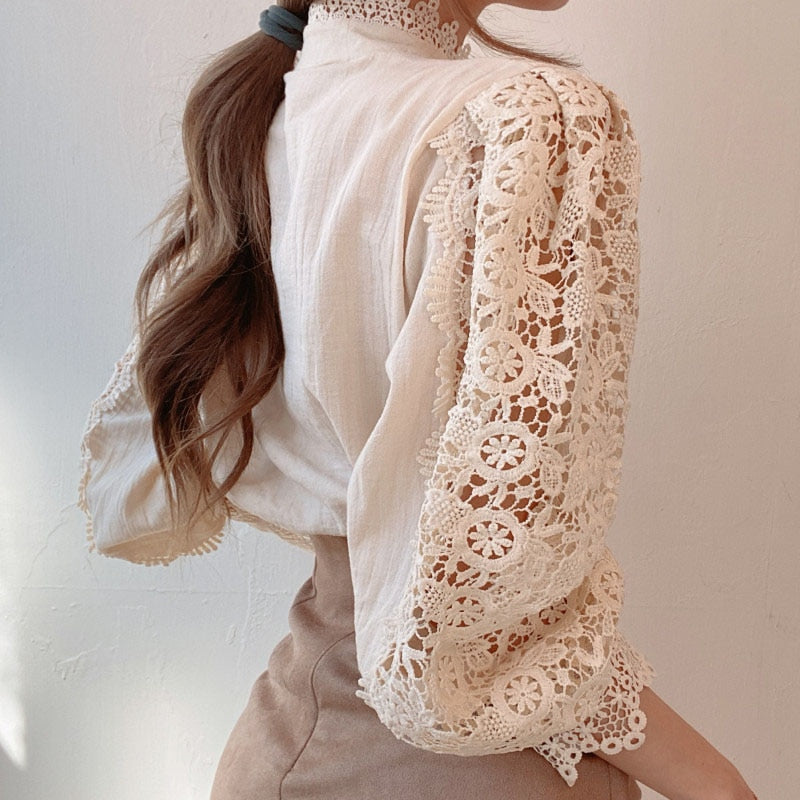 High Colar Blouse Couture