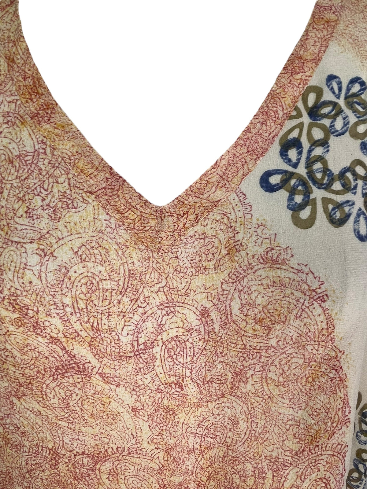 PRG7714 Sheer Avatar Pure Silk Short Kaftan Tunic with Slits