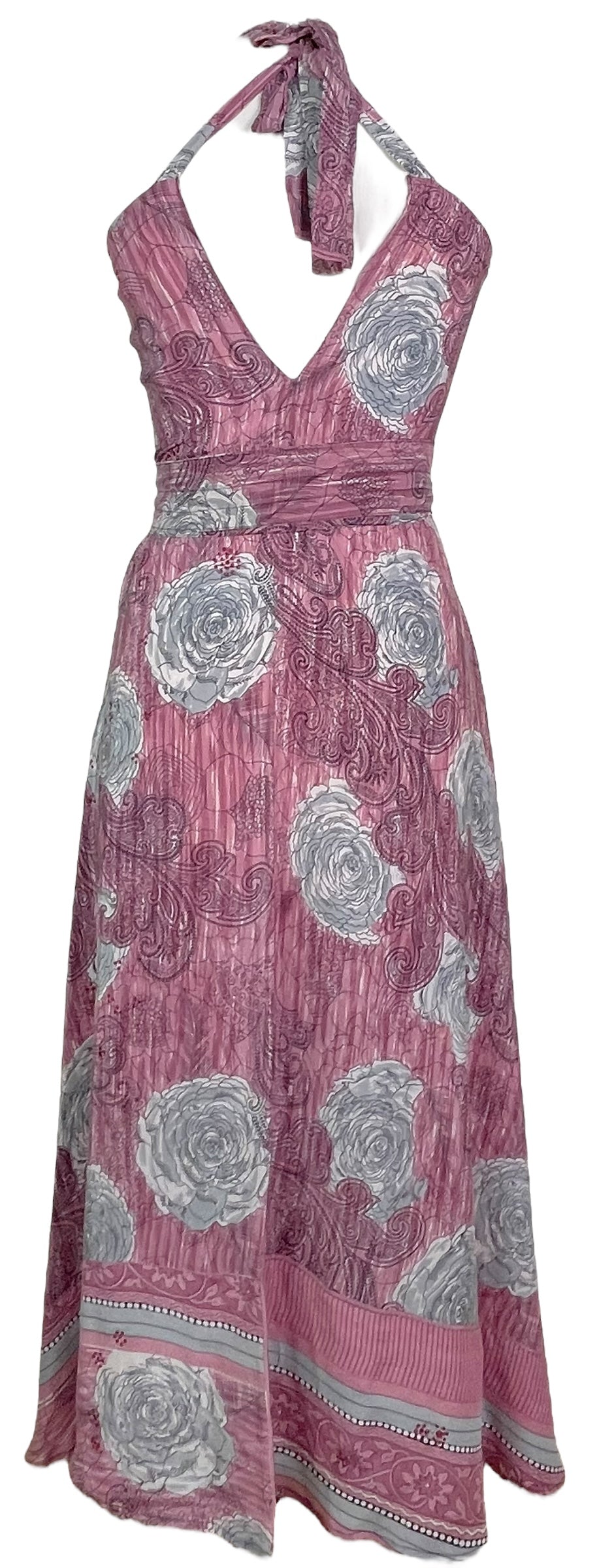 PRC7760 Avatar Pure Silk Maxi Dress with Belt
