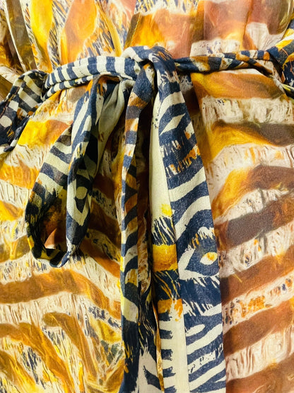 PRC7495 Avatar Pure Silk Kimono-Sleeved Jacket with Belt