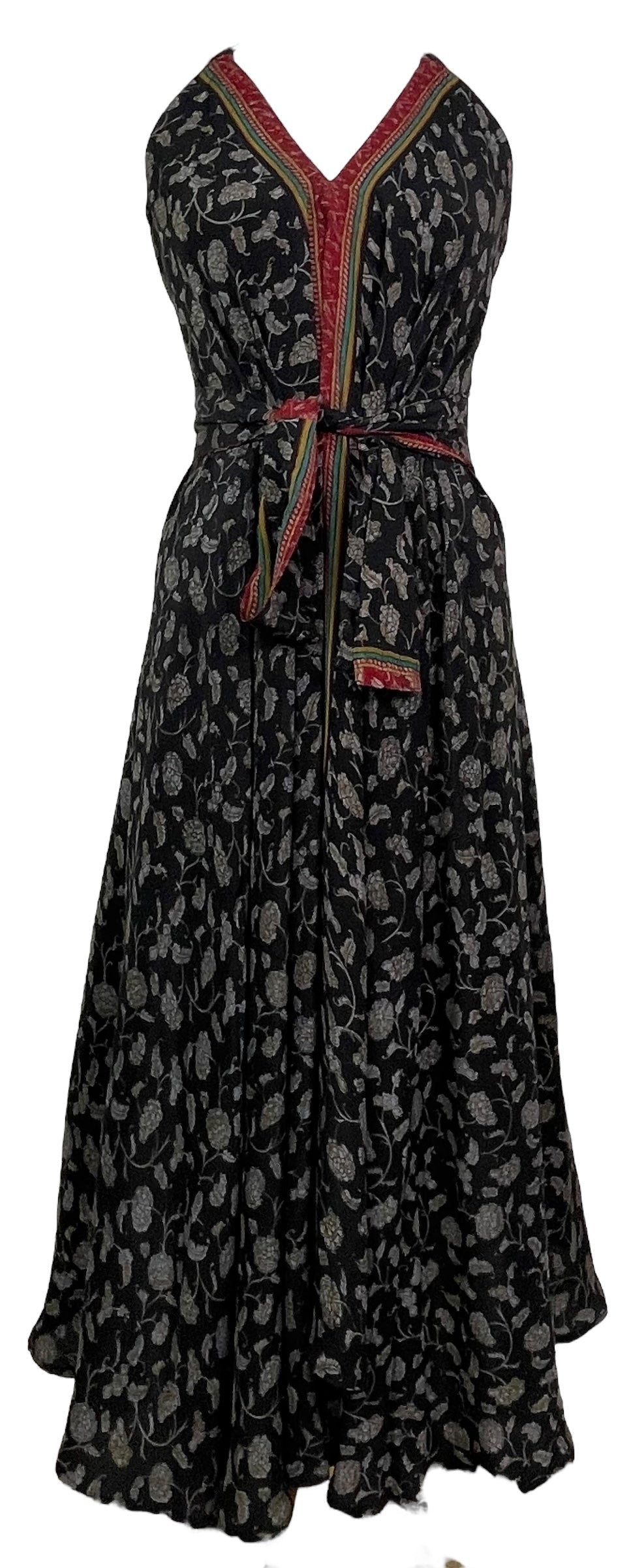 PRC7693 Avatar Pure Silk Maxi Dress with Belt