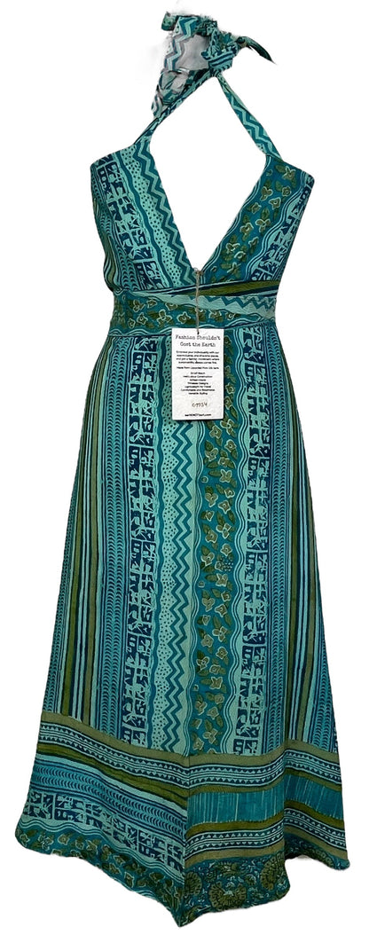 PRC7754 Avatar Pure Silk Maxi Dress with Belt