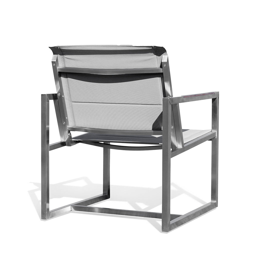 Pine Stainless Steel & Teak Outdoor Sling Chair