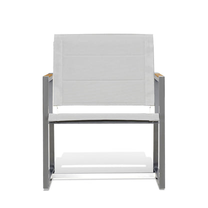 Pine Stainless Steel & Teak Outdoor Sling Chair