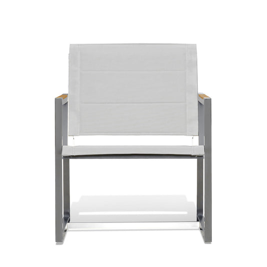 Pine Stainless Steel & Teak Outdoor Sling Chair