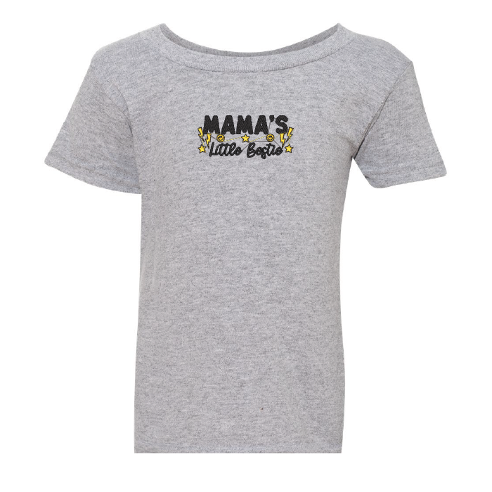 T-shirt "Mama's Little Bestie" pour tout petits brodé