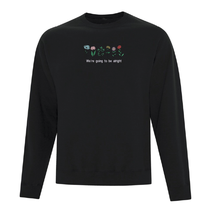 Crewneck "We're Going To Be Alright" brodé