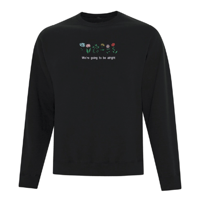 Crewneck "We're Going To Be Alright" brodé