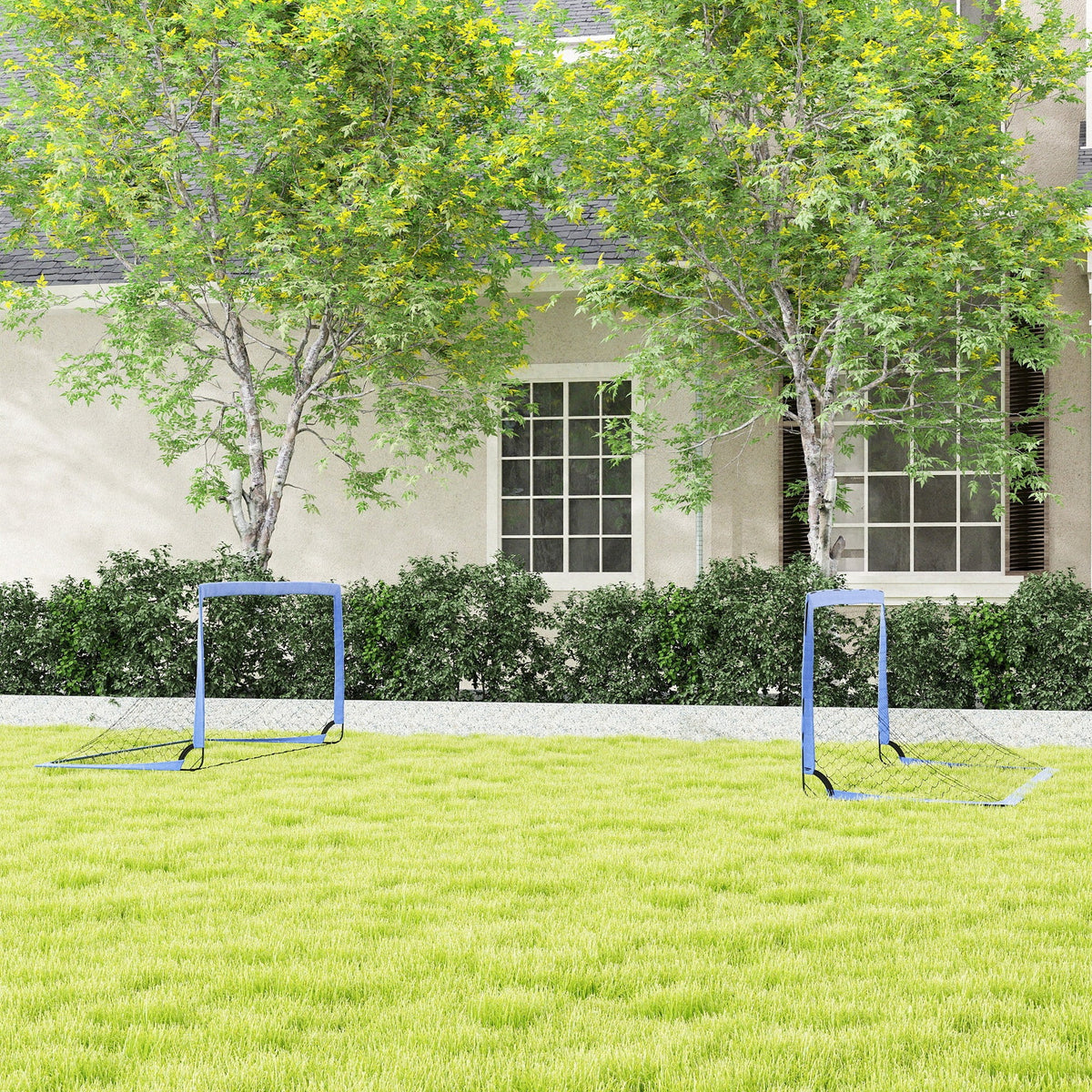 6' x 3' Set of 2 Soccer Nets for Backyard, Portable Soccer Goal for Practice with Carry Bag