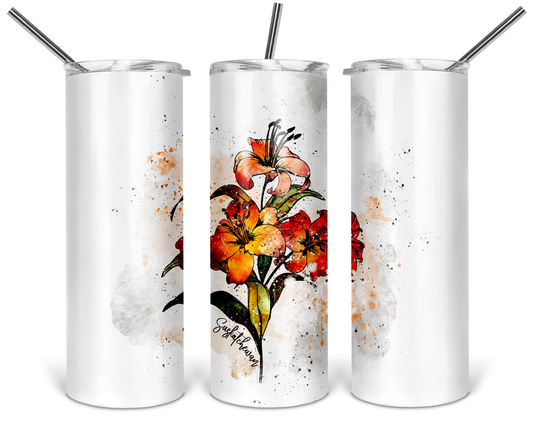Prairie Lily Skinny Tumbler | Saskatchewan Tumbler