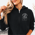 Prairie Lily Line Art Unisex Zip Up | Saskatchewan Apparel