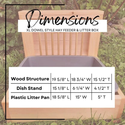 Rabbit Hay Feeder & Litter Box (XL Dowel)