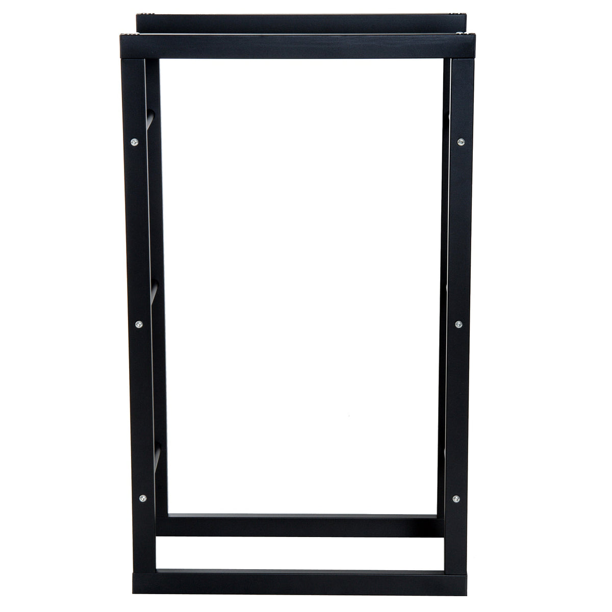 15.7" x 9.8" x 39.4" Firewood Rack Outdoor, Log Holder Fireplace Storage Rack with Handles and 220 lbs. Weight Capacity, Black