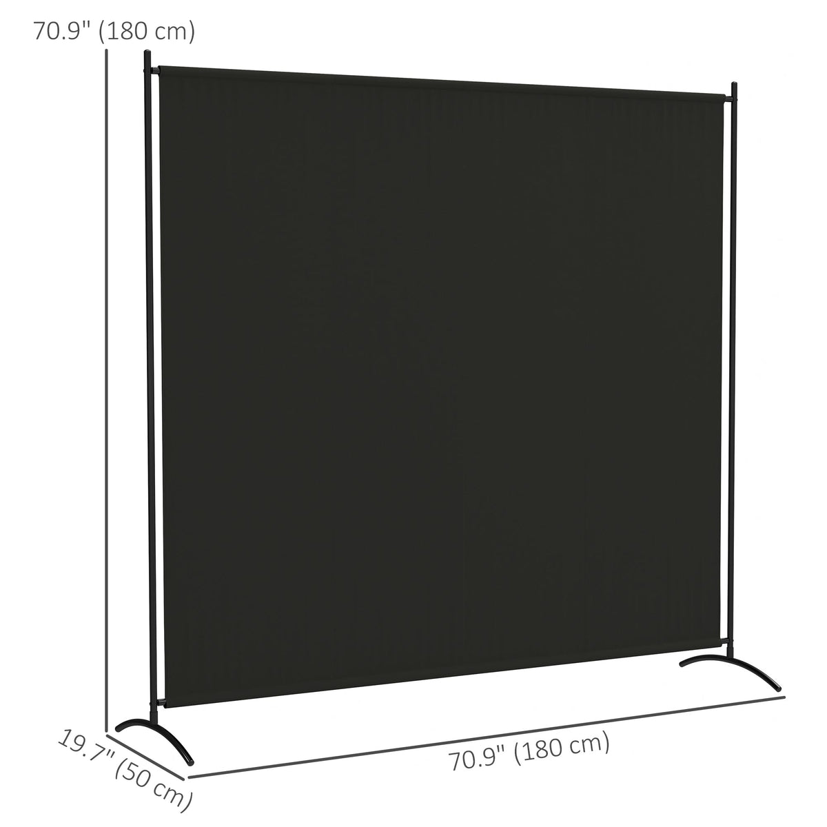 Single Panel Room Divider, UV30+ Privacy Screen, Indoor Outdoor Privacy Panel with Stable Base, Beige