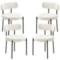 Avery 4 Pieces Modern Dining Chairs with Corduroy Upholstery-Beige