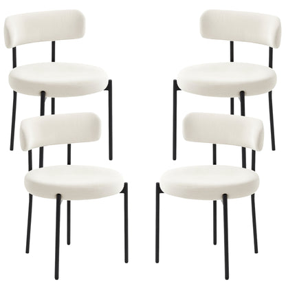 Avery 4 Pieces Modern Dining Chairs with Corduroy Upholstery-Beige