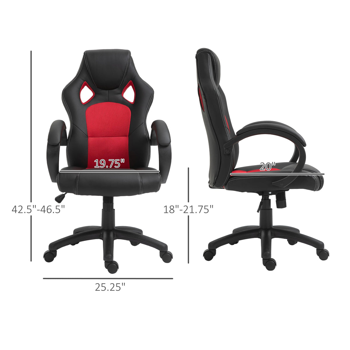 Foster Gaming-Office Chair-Red/Black
