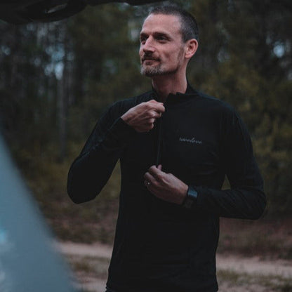 Men's 100% Merino Wool 1/4 Zip Baselayer Pullover 190 GSM - Midweight