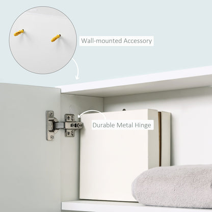 Medicine Cabinet with Mirror, Wall Mounted Bathroom Mirror Cabinet, Bathroom Wall Cabinet with 3 Open Shelves, Natural