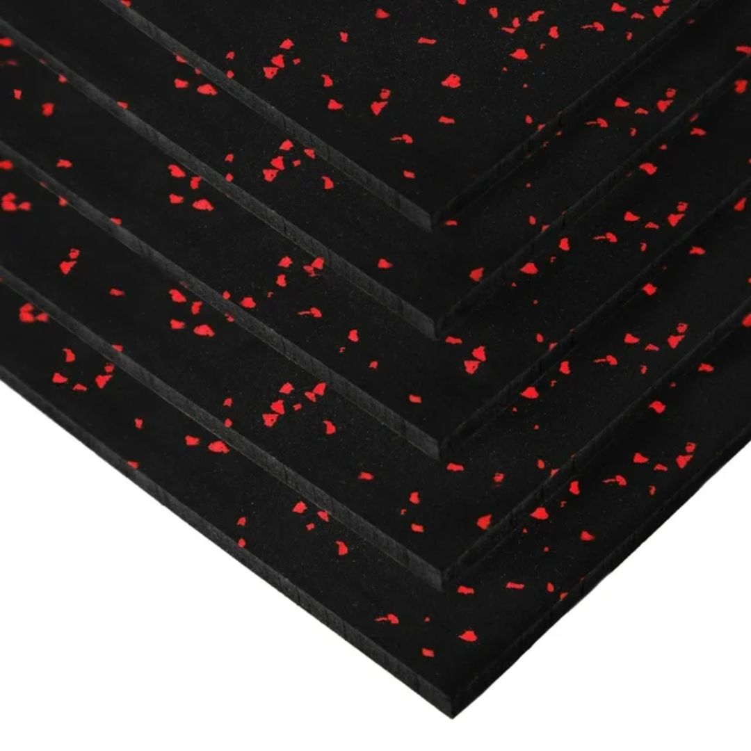 HAJEX Hard Floor Mats for Gym - Pack of 6