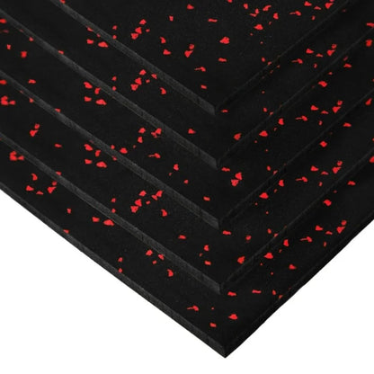 HAJEX Hard Floor Mats for Gym - Pack of 6
