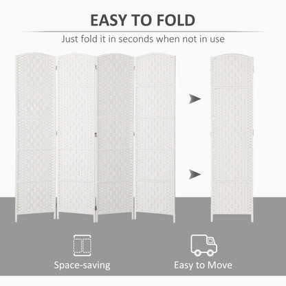 6ft Folding Room Divider, 3 Panel Wall Partition with Wooden Frame for Bedroom, Home Office, Natural