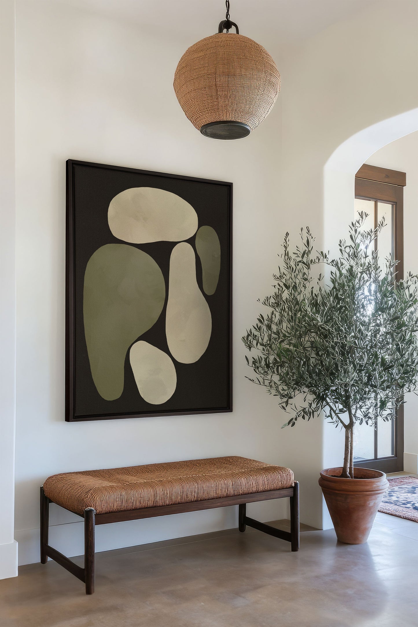 ROCHES, Oeuvre sur toile étirée