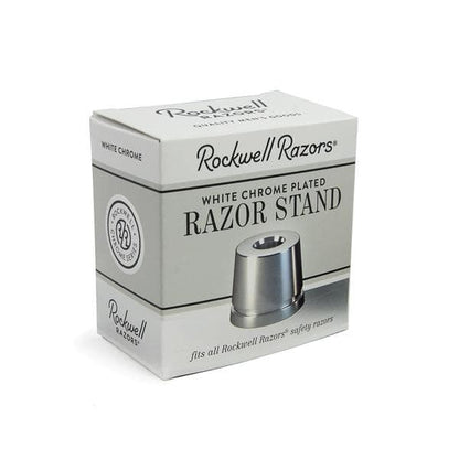 Rockwell Inkwell Razor Stand - White Chrome
