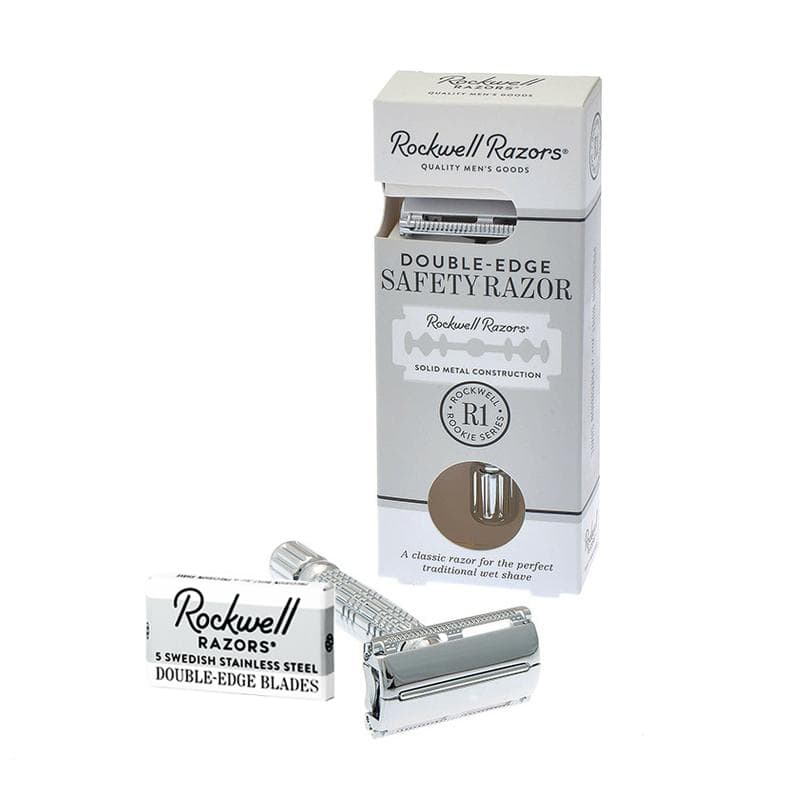 Rockwell R1 DE Safety Razor - White Chrome