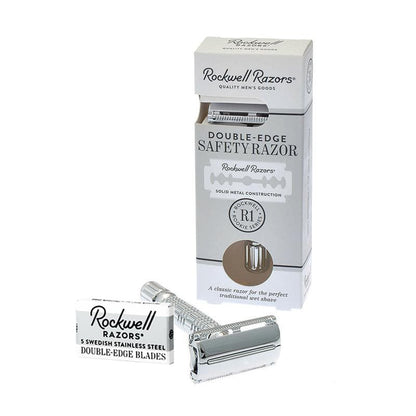 Rockwell R1 DE Safety Razor - White Chrome