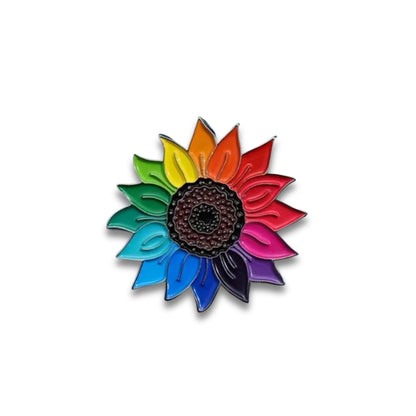 Rainbow Sunflower | Acrylic Pin