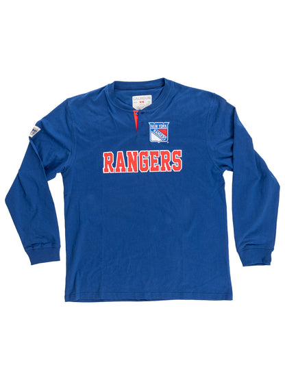 New York Rangers Long Sleeve Henley
