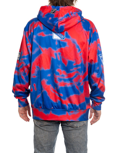 New York Rangers NHL Tie Dye Sublimation Pullover Hoodie