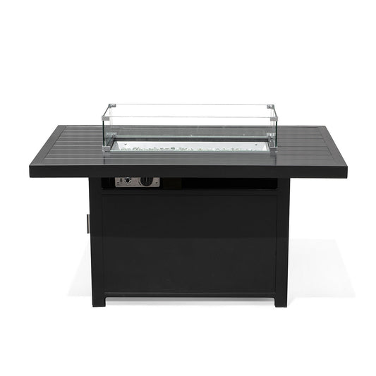 Aluminum Propane 48" Rectangle Outdoor Fire Pit Table