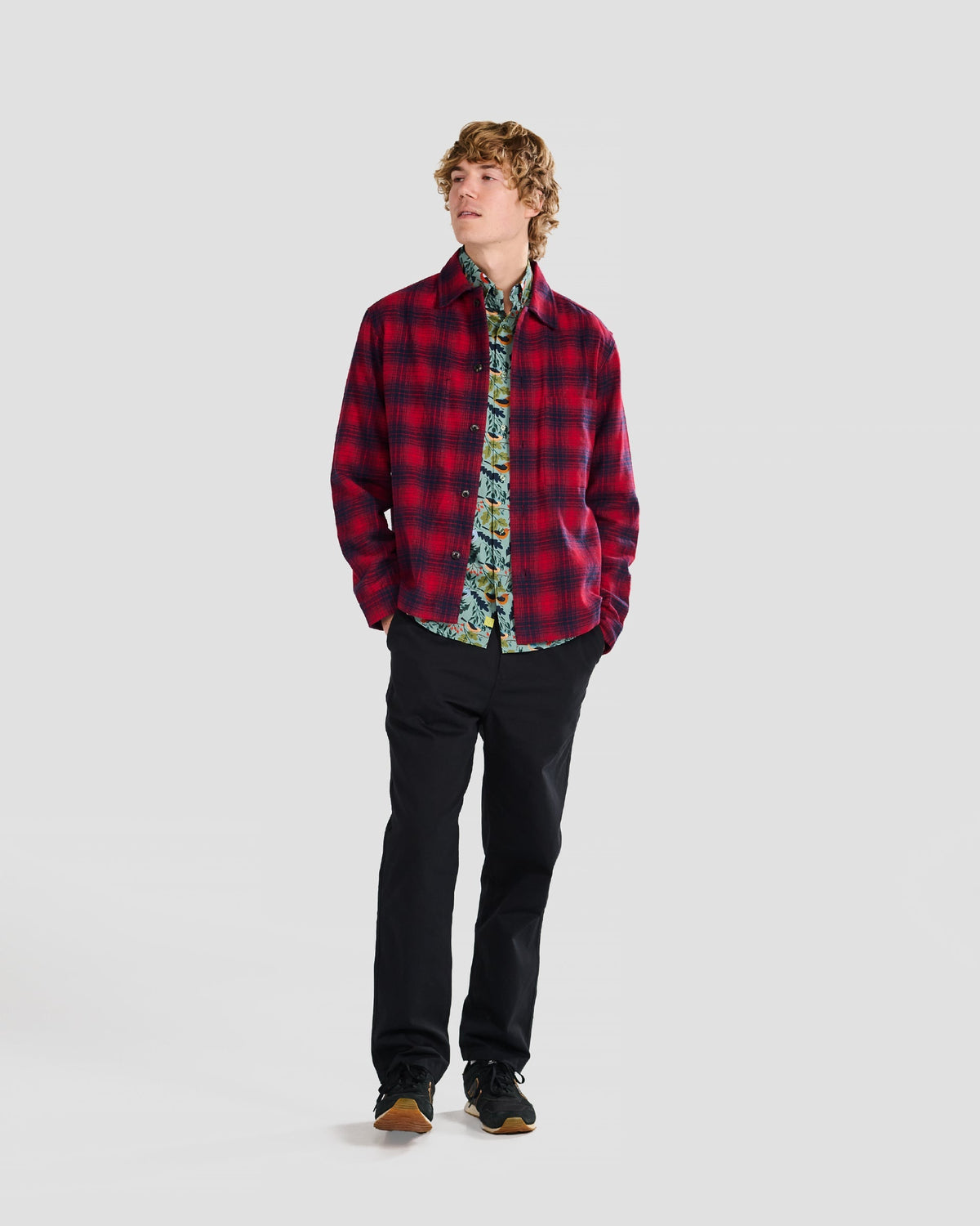 Lamont Red Flannel Plaid Shirt Jacket
