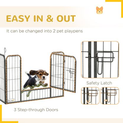 24 Panel 24" Height Heavy Duty Dog Playpen for Small Medium Dogs, Grey