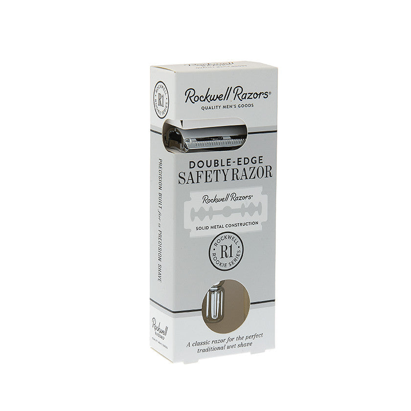 Rockwell R1 DE Safety Razor - White Chrome