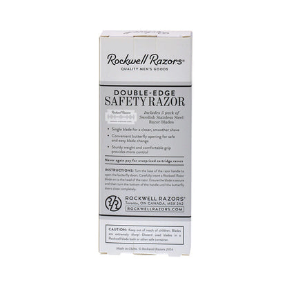 Rockwell R1 DE Safety Razor - White Chrome