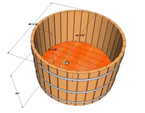 Fluid Float Japanese Cedar Soaking Tub