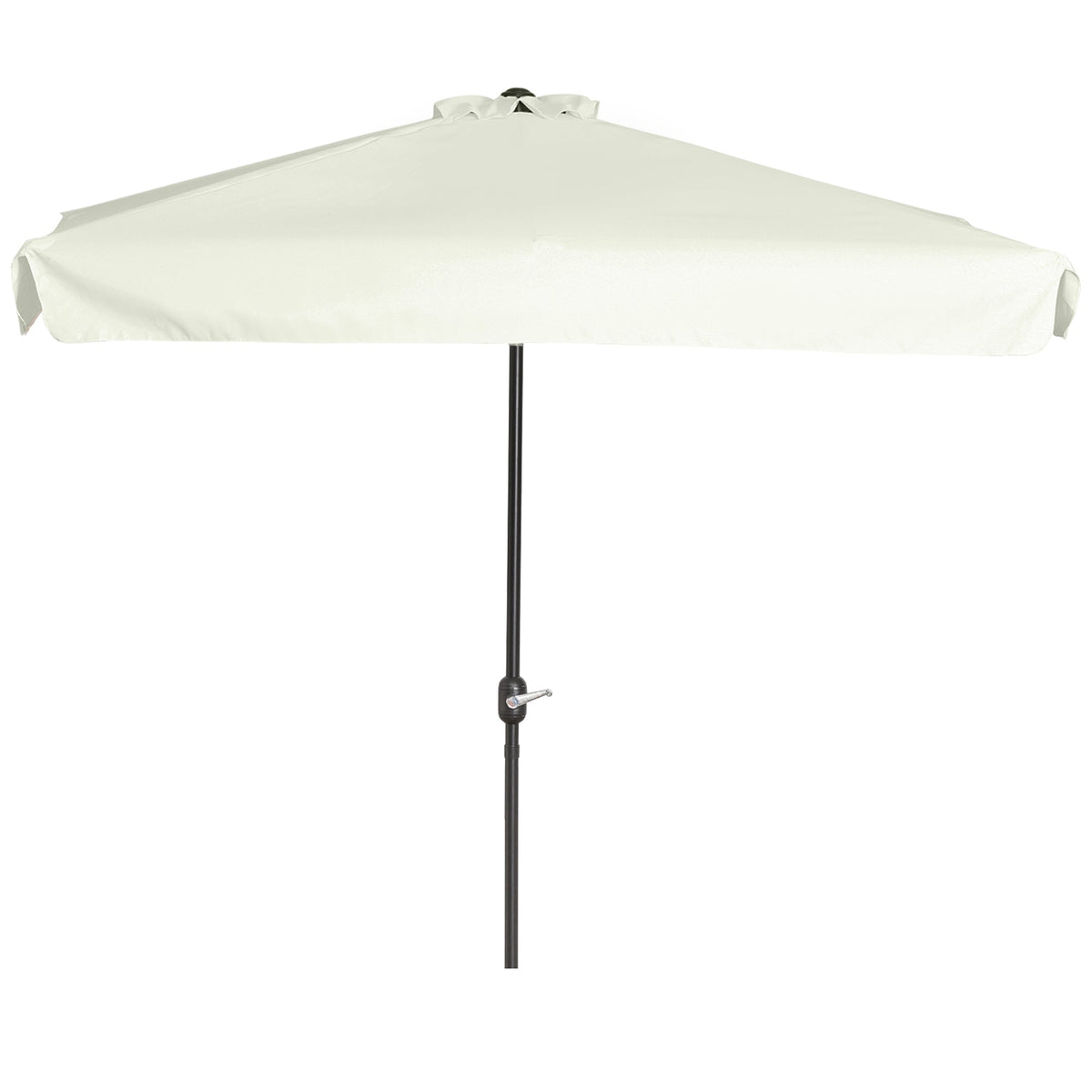 9.8ft Half Umbrella Semi Round Patio Parasol with Crank Handle, Top Vent for Garden, Balcony- NO BASE INCLUDED, Green